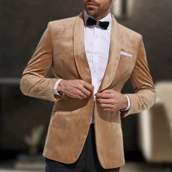 Gold Velvet Blazer